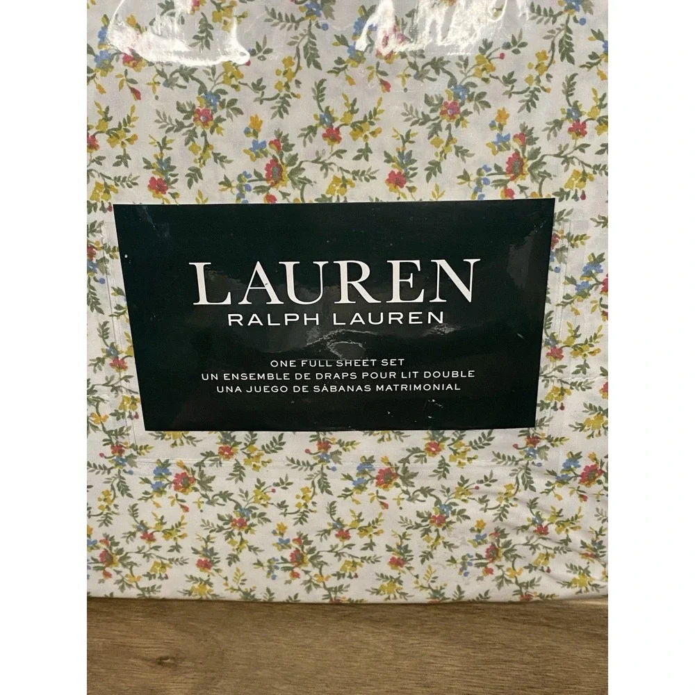 Ralph Lauren FULL Sheet Set Extra Deep French Country Calico Cottage Core NEW